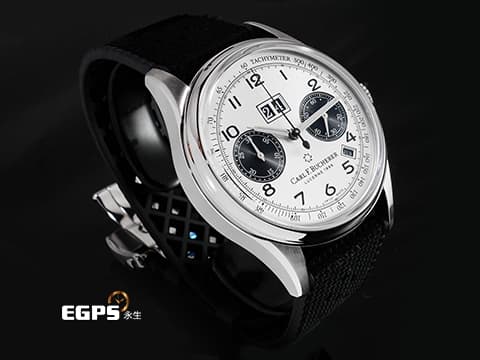 Carl F. Bucherer 寶齊萊 Heritage BiCompax Annual 傳承系列 00.10803.08.12.01 不鏽鋼材質&nbsp;年曆功能 大日期窗 銀白色熊貓面盤 2019年保卡 台灣公司貨 限量888支 自動上鍊 41mm