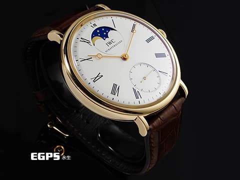 IWC 萬國 復刻版 IW544803 18K玫瑰金材質&nbsp;月相顯示 手動上鏈&nbsp;46mm
