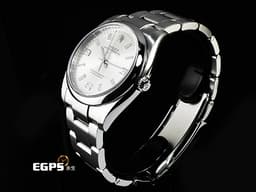 ROLEX 勞力士 Oyster Perpetual 蠔式恆動型 114200 銀色面盤 大三針 OP34 中型&nbsp;<font color="#ff0000">經典3 6 9數字時標&nbsp;2018年保卡</font> 自動上鏈 34mm
