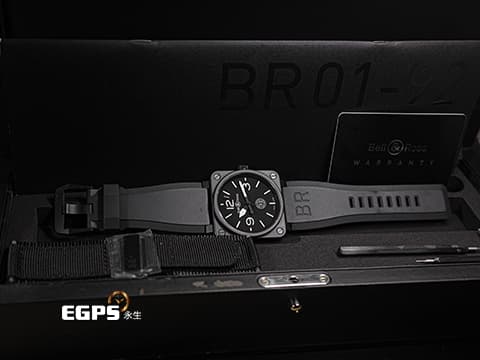 Bell &amp; Ross 柏萊士 Instruments系列 BR01-92-10TH-CE 黑陶瓷錶殼「BR 01 10th Anniversary」10周年紀念版 限量500只 大三針 大錶徑 飛行錶&nbsp;自動上鍊 46mm