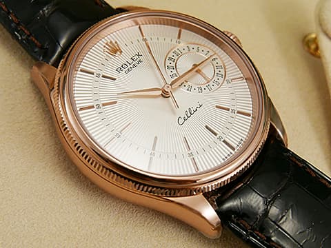 ROLEX 勞力士 Cellini  徹里尼 50515 永恆玫瑰金材質 停產絕版錶款 銀白色面盤 指針式日期顯示&nbsp;2016年保卡 台灣公司貨 手動上鍊 39mm
