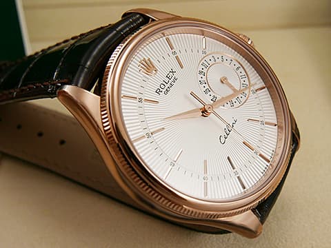 ROLEX 勞力士 Cellini  徹里尼 50515 永恆玫瑰金材質 停產絕版錶款 銀白色面盤 指針式日期顯示&nbsp;2016年保卡 台灣公司貨 手動上鍊 39mm