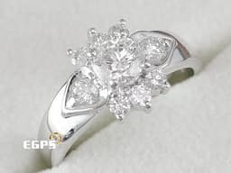 天然鑽石 K金鑽戒 白K金 天然真鑽 女戒 主石0.51CT 造型鑽戒 鑽石戒指