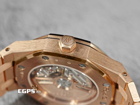 Audemars Piguet 愛彼 AP錶 Royal Oak 皇家橡樹 77451OR.ZZ.1361OR.04 18K玫瑰金材質 銀白色Grande Tapisserie錶盤&nbsp;40顆原廠鑲嵌美鑽錶圈（約重0.71克拉）2024年新式保卡&nbsp;自動上鍊 34mm