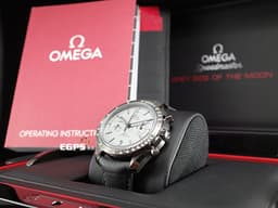 OMEGA 歐米茄 Speedmaste Chronograph 超霸 速霸 31193445199001<font color="#9e9e9e">「月之灰面」Grey Side of the Moon 灰陶瓷錶殼&nbsp;PT950 鉑金噴砂面盤</font><font color="#FF0000"> </font>計時碼表&nbsp;同軸擒縱 <font color="#FF0000">2021年台灣公司貨</font>&nbsp;自動上鏈 44.25mm