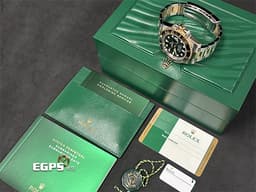 ROLEX 勞力士 Submariner Date 潛航者 116613LN <font color="#f5dea8">黑水鬼 18K黃金 半金款 </font> 116613 LN 陶瓷圈 <font color="#FF0000">2017年卡 台灣公司貨</font>&nbsp;潛水錶 自動上鍊 40mm