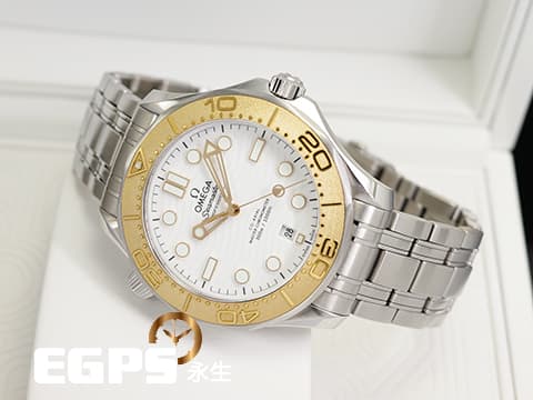 OMEGA 歐米茄 Seamaster Diver 300 海馬 52221422004001 白色陶瓷波浪紋面盤 Paris 2024 Olympics 巴黎奧運&nbsp;奧林匹克運動會&nbsp;不鏽鋼&nbsp;Moonshine金刻度錶圈&nbsp;同軸擒縱&nbsp;排氦氣閥 潛水錶&nbsp;2024年台灣公司貨&nbsp;自動上鍊 42mm