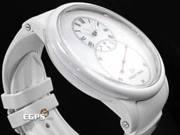 JAQUET DROZ 雅克德羅 JD錶 Grande Seconde J003036208 <font color="#05f0f0">白色陶瓷材質 白色珍珠貝母面盤 原廠鑲嵌鑽石裝飾白色錶帶</font>&nbsp;<font color="#FF0000">2021年保卡 新錶訂價：566,000元</font>&nbsp;自動上鍊 44mm