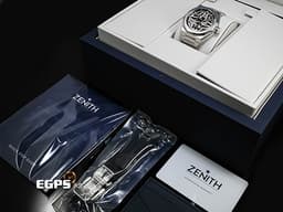ZENITH 真力時 DEFY Skyline Skeleton 天際線系列 03.9300.3620/80.I001 不鏽鋼材質&nbsp;<font color="#4169e1">高振頻 10秒 旋風秒針</font>&nbsp;<font color="#cdcbcb">ZENITH四芒星鏤空面盤</font> <font color="#FF0000">2025年卡 附贈快拆式橡膠錶帶</font> 自動上鍊 41mm
