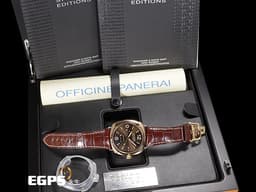 PANERAI 沛納海 Radiomir 8 Days GMT Oro Rosso<font color="#FF0000">&nbsp;</font>PAM00395 <font color="#9f3a0f">深棕色三明治夜光面盤 菸草面</font>&nbsp;玫瑰金 PAM395 八日鍊動能顯示 兩地時區 小秒針 日夜顯示 <font color="#ff0000">特製P.2002/10鏤空機芯，限量500只 典藏錶盒、限量證書</font>&nbsp;手<span style="font-size: 10pt;">上鍊 45mm</span>