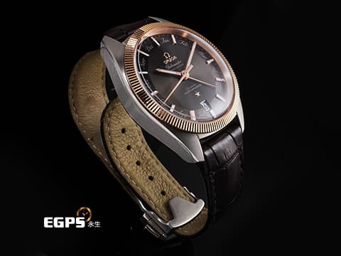OMEGA 歐米茄 星座系列 Globemaster 130.23.41.22.06.001&nbsp;13023412206001 18K玫瑰金材質 半金款 太陽線紋磨砂灰色Pie Pan Dial-多邊型立體錶盤&nbsp;2022年保卡&nbsp;自動上鏈 41mm