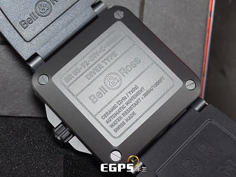 Bell &amp; Ross 柏萊士 Instruments系列 BR-03 DIVER Matte Black&nbsp;橘色時針 BR0392-D-BL-CE/SRB 黑陶瓷錶殼 BR 03-92-DIV-C 大三針&nbsp;2025年保卡 潛水錶 自動上鍊 42mm