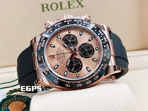 ROLEX 勞力士 DAYTONA 迪通拿 116515 LN 陶瓷圈 116515LN 玫瑰金材質 玫瑰金熊貓面盤  2018年保卡 自動上鍊 40mm