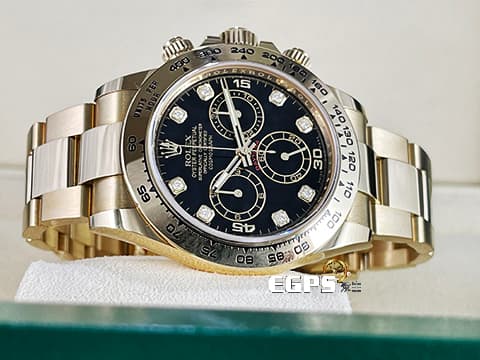 ROLEX 勞力士 Daytona 116508 宇宙計時型 迪通拿 黃K金  2021保單 黑色八鑽面盤  計時碼錶 賽車錶 自動上鍊 40mm