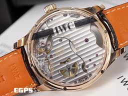 IWC 萬國錶 Portugieser Hand-Wound 8 Days 葡萄牙系列 IW510204 八日鍊 <font color="#eda745">玫瑰金材質</font> 小秒針 錶背動能顯示 手上鍊&nbsp;43mm