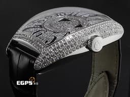 Franck Muller FM 法蘭穆勒 FM DOUBLE MYSTERY 雙重神秘 8880 DM D CD 酒桶型 18K白金材質 <font color="#05f0f0">原廠鑲嵌鑽石錶殼、滿天星面盤</font>&nbsp;黑色立體經典阿拉伯數字時標 自動上鏈 44x54mm