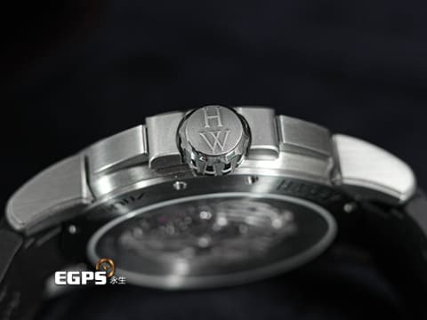 Harry Winston 海瑞溫斯頓 HW錶 Project Z14系列 OCEARS42ZZ001 偏心鏤空面盤&nbsp;30秒逆跳秒針&nbsp; Zalium 鋯合金材質&nbsp;限量300只&nbsp;2020年台灣公司貨 自動上鍊 42.2mm
