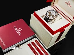 OMEGA 歐米茄 Speedmaster 超霸 速霸 32428385002002 不鏽鋼&amp;18K玫瑰金材質 半金款&nbsp;計時碼錶 同軸擒縱 <font color="#05f0f0">原廠鑲嵌鑽石錶圈</font>&nbsp;<font color="#ff0000">2018年保卡 台灣公司貨</font> 自動上鍊 38mm