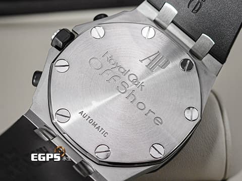 Audemars Piuget 愛彼 AP錶 Royal Oak Offshore Chronograph 皇家橡樹 離岸型 25940SK.OO.D002CA.03&nbsp;黑色格紋面盤 經典黑色橡膠外框&nbsp;計時碼表 不鏽鋼 25940 SK&nbsp;台灣公司貨 自動上鍊 42mm