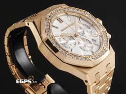 Audemars Piguet 愛彼 AP錶 Royal Oak&nbsp;<span style="font-size: 10pt;">Selfwinding 皇家橡樹 26715OR.ZZ.1356OR.01 18K玫瑰金材質 </span><font color="#f9e6b4" style="font-size: 10pt;">原廠鑲嵌40鑽石錶圈（約0.92克拉）鐫刻「Grande Tapisserie」大型格紋裝飾圖案銀色錶面</font><span style="font-size: 10pt;">&nbsp;</span><font color="#ff0000" style="font-size: 10pt;">2024年保卡</font><span style="font-size: 10pt;">&nbsp;自動上鍊 38mm</span>