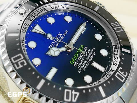 ROLEX 勞力士 Sea-Dweller DeepSea 海使者 深海 116660DB 水鬼王 D-Blue 漸層藍&nbsp;陶瓷外框 不鏽鋼 116660 DB 搭配Rubber B橡膠錶帶 排氦氣閥 潛水錶 自動上鍊 44mm