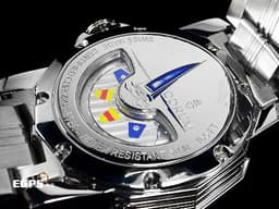 CORUM 崑崙 Admiral's cup 海軍上將 白色面盤 潮汐功能 彩繪海事旗外圈 977.630.20 自動上鍊 鍊帶款 44mm