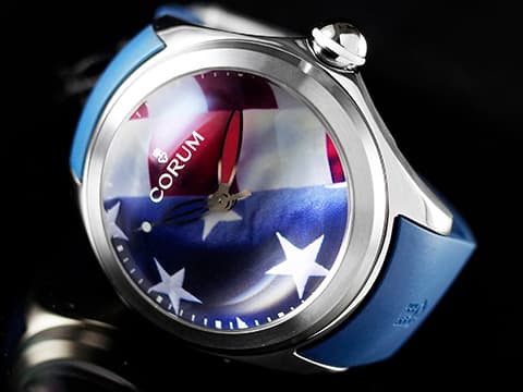 CORUM 崑崙 Bubble 47 US Flag 泡泡錶 082.310.20/0373 US01 美國國旗 不鏽鋼 大三針 L082/03263 特殊半球體拱形藍寶石水晶鏡面 限量88只 自動上鍊 47mm