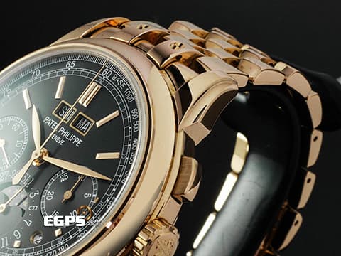 Patek philippe PP 百達翡麗 Complications 超複雜功能時計系列 5270/1R-001 18K玫瑰金材質 萬年曆腕錶 月相盈虧顯示 計時腕錶 2021年保單 僅試戴極新品 新錶參考訂價：7,716,000元&nbsp;手上鍊 41mm