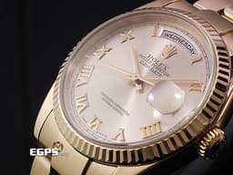 ROLEX 勞力士 Day-Date DD36 星期日誌型型 118235 18K永恆玫瑰金 <font color="#ffead1">玫瑰金色面盤 羅馬數字面</font>&nbsp;<font color="#ff0000">台灣公司貨</font> 自動上鍊 36mm