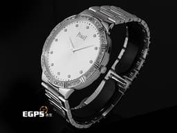 PIAGET 伯爵 Dancer 舞者系列 G0A31046 P10358 18K白金材質 鍊帶款&nbsp;<font color="#ffff00">原鑲鑽石錶圈、鑲鑽時標</font>&nbsp;<font color="#ff0000">整支約重3.06兩</font> 手動上鍊 38mm