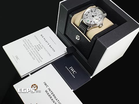 IWC 萬國 Big Pilot`s 7 Days 大飛行員 七日鏈 IW501014 不鏽鋼材質 「萬惡之城-拉斯維加斯」特別版 宛如賭徒輪盤般的綠紅黑日期窗&nbsp;2021年保卡 限量發行250枚 自動上鏈 46mm