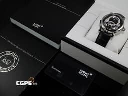 Montblanc 萬寶龍 Star Nicolas Rieussec 108790 尼可拉斯 不銹鋼材質&nbsp;<font color="#05f0f0"><span style="font-size: 13.3333px;">銀色巴黎釘飾紋路面盤 小時顯示盤</span>&nbsp;單把計時</font>&nbsp;<font color="#ff0000">2025年保卡</font> 自動上鏈 43mm