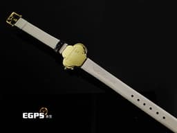 Van Cleef &amp; Arpels 梵克雅寶 Alhambra 系列&nbsp;VCARD22000 18K黃金材質 <font color="#fafa01">四葉幸運草</font>&nbsp;<font color="#05f0f0">白色珍珠貝母錶盤</font>&nbsp;石英機芯 38mm