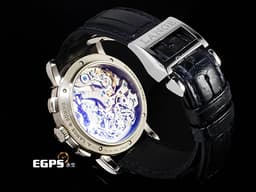 A.LANGE &amp; SOHNE 朗格 1815系列 414.026 18K白金材質 <font color="#05f0f0">計時功能 實心銀打造的銀白色面盤</font>&nbsp;<font color="#FFFF33"><font color="#FF0000">2021年保單 朗格專賣店限定款 新錶訂價：1,927,800元</font></font>&nbsp;手動上鍊 39.5mm