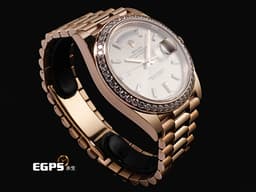 ROLEX 勞力士 DayDate DD 40 永恆玫瑰金 228345RBR <font color="#fbd0d0">18K永恆玫瑰金材質 日亮金色面盤</font> <font color="#05f0f0">原廠鑲嵌鑽石錶圈 方形鑽石時標</font> <font color="#ff0000">2018年保卡 已貼膜</font> 自動上鏈 40mm