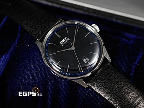ORIS 豪利時 John Coltrane 爵士限量錶 7681 深藍色面盤&nbsp;0173376814084 不鏽鋼 大三針 藍寶石金魚缸風防&nbsp;限量1000只&nbsp;2025年保卡&nbsp;自動上鍊 38mm