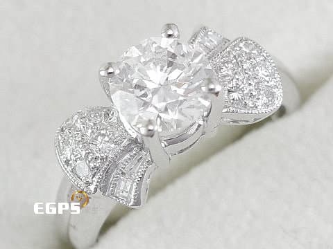 天然鑽石 K金鑽戒 白K金 天然真鑽 女戒 主石1.10CT 造型鑽戒 鑽石戒指
