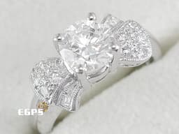 天然鑽石 K金鑽戒 白K金 天然真鑽 女戒 主石1.10CT 造型鑽戒 鑽石戒指