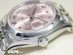 ROLEX 勞力士 Datejust 31 蠔式日誌型 278240 <font color="#FFB7DD">粉紅色錶面盤 羅馬數字時標</font> 經典 DJ31 不鏽鋼 <font color="#FF0000">2025年保單 紀念型（Jubilee）錶帶</font> 自動上鍊 31mm