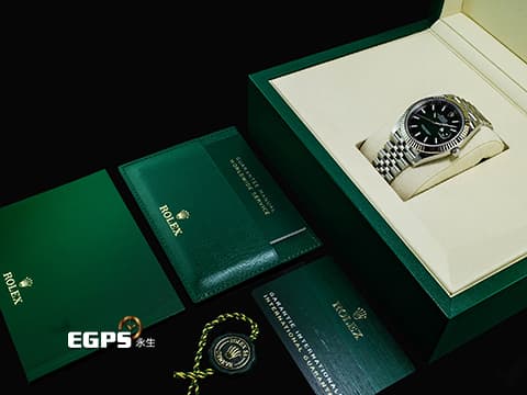ROLEX 勞力士 Datejust 41 蠔式日誌型 126334 不鏽鋼材質 DJ41 最新款 煙燻綠漸層面盤 經典三角坑紋錶圈 2026年木紋保卡 紀念型（Jubilee）五銖錶帶 自動上鍊 41mm