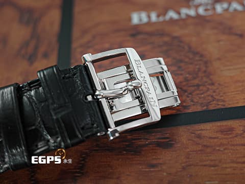 BLANCPAIN 寶珀 Villeret系列 Quantième Annuel GMT 雙時區 年曆錶 6670-1542-55B&nbsp;銀白色放射雕紋面盤&nbsp;18K白金 兩地時區 年曆功能&nbsp;2022年台灣公司貨&nbsp;自動上鍊 40mm