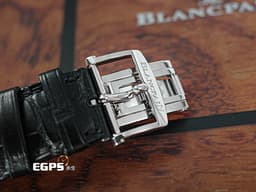 BLANCPAIN 寶珀 Villeret系列 Quantième Annuel GMT 雙時區 年曆錶 6670-1542-55B&nbsp;<font color="#d6d6d6">銀白色放射雕紋面盤</font>&nbsp;18K白金 兩地時區 年曆功能&nbsp;<font color="#FF0000">2022年台灣公司貨</font>&nbsp;自動上鍊 40mm