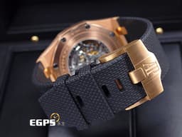 Audemars Piguet 愛彼 AP錶 Royal Oak Offshore <font color="#ff0000">2019年新卡</font> 皇家橡樹 離岸型 ROO 計時碼表 <font color="#f3baa1">26401 RO 玫瑰金 大金貓&nbsp;</font>26401RO.OO.A002CA.02<font color="#fafa01"> 搭配原廠黑色紡織紋橡膠錶帶</font> 陶瓷框&nbsp;自動上鍊 44mm
