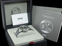 ORIS 豪利時  AQUIS 時間之海 生命之源 01 733 7730 4125-Set RS 不鏽鋼材質&nbsp;<font color="#05f0f0">錶背鐫刻萊茵河地圖 藍色面盤</font>&nbsp;<font color="#ff0000">全球限量2343只</font>&nbsp;自動上鏈&nbsp; 43mm