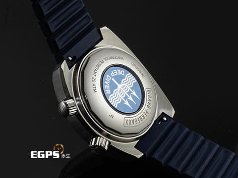 GIRARD PERREGAUX GP 芝柏 Deep Diver 39500-21-3266-6CX 太金屬材質&nbsp;藍、橘、白三色鮮明錶盤 2025年保卡 全球限量350只&nbsp;自動上鏈&nbsp;44mm