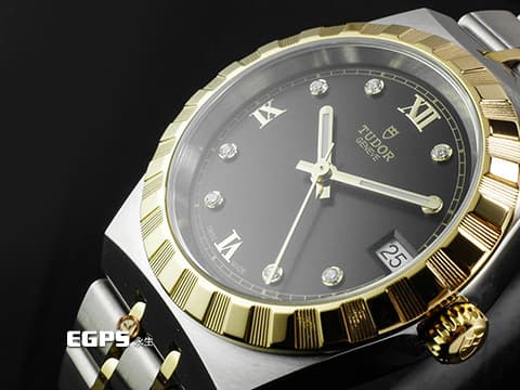 TUOR 帝舵 Royal  皇家系列 28403-0005&nbsp;18K黃金 半金款 有金又有鑽 半金腕錶超值首選款&nbsp;2026年新式保卡 自動上鍊 34mm