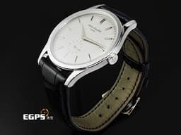PATEK PHILIPPE 百達翡麗 PP CALATRAVA 經典的小三針款式系列 5196G-001 18K白金材質 <font color="#05f0f0">銀灰色紋路面盤</font>&nbsp;<font color="#FF0000">台灣公司貨 </font>手動上鏈&nbsp;37mm