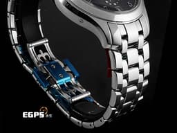 Patek philippe 百達翡麗 PP COMPLICATIONS 4947/1A 複雜功能時計 4947 不鏽鋼材質 鏈帶款 <font color="#05f0f0">藍色絲綢紋理面盤</font> <font color="#ff0000">2025年保單 新錶參考訂價：1,698,000元 保有部分原廠膠膜</font> 自動上鏈 38mm
