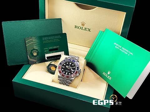 ROLEX 勞力士 GMT-Master II 格林威治型 126710 BLRO 紅藍雙色陶瓷框 可樂圈 126710BLRO 兩地時區 2021年保卡 Pepsi 百事圈 紀念型（Jubilee）五銖錶帶 自動上鍊 40mm