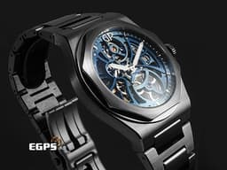 Girard-Perregaux 芝柏 GP錶 Laureato Skeleton 桂冠系列 81015-32-432-32A<font color="#fa00fa">&nbsp;</font><font color="#0582f5">黑色陶瓷材質 藍色鏤空面盤</font>&nbsp;<font color="#FF0000">2021年保卡&nbsp;</font>自動上鍊 42mm